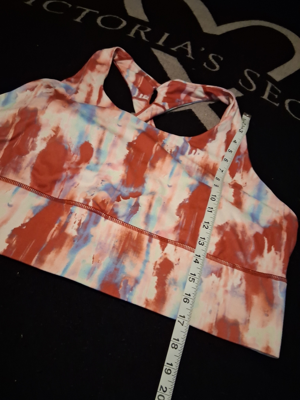 BRISAS Rust Multi Tie-Dye Racerback Sports Bra - Picture 3 of 5